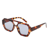 HS1337 - Brow-Bar Retro Tinted Aviator Wholesale Sunglasses