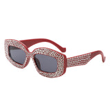 HS1336 - Square Rhinestone Fashion Geometric Wholesale Sunglasses