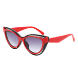 HS1306 - Women Retro Two-Tone Cat Eye Wholesale Sunglasses