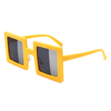 HS1317 - Square Two-Tone Tinted Bright Box Wholesale Sunglasses