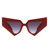 HS1357 - Oversize Fashion Chunky Geometric Cat Eye Wholesale Sunglasses