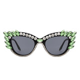 HS2184 - Women Fashion Rhinestone Luxury Cat Eye Wholesale Sunglasses