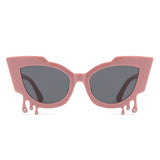 HS1294 - Irregular Cat Eye Rhinestone Drip Fashion Women Wholesale Sunglasses