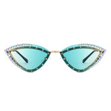 HW2070 - Luxury Rhinestone Cat Eye Fashion Women Wholesale Sunglasses