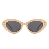 HS1331 - Oval Fashion Women Star Design Cat Eye Wholesale Sunglasses