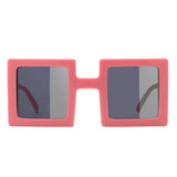 HS1317 - Square Two-Tone Tinted Bright Box Wholesale Sunglasses