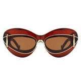 HS2190 - Oversize Chunky Fashion Irregular Cat Eye Wholesale Sunglasses