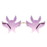 HW2036 - Frameless Party Gremlin Shape Novelty Wholesale Sunglasses