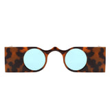 HS2176 - Retro Irregular Wide Bar Round Wholesale Sunglasses