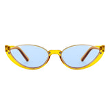 HS2193 - Retro Oval Semi-Rimless Round Wholesale Sunglasses