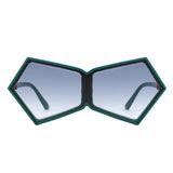 HS2175 - Irregular Square Fashion Geometric Oversize Wholesale Sunglasses