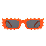 HS1309 - Rectangle Modern Spikes Irregular Wavy Square Wholesale Sunglasses