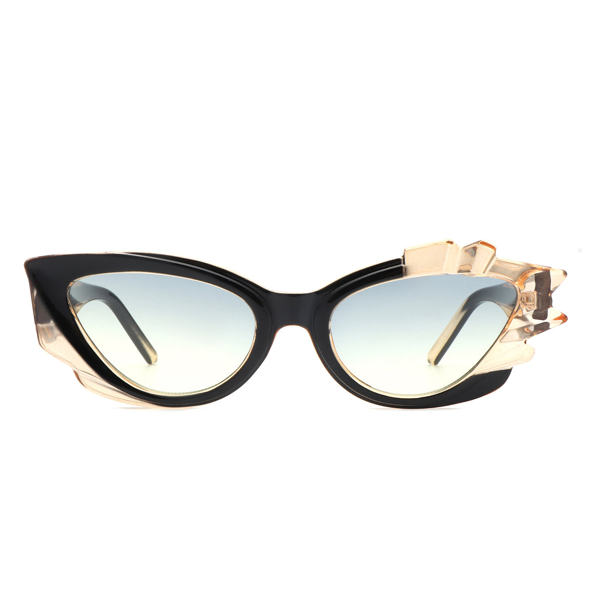 Thick Temple Retro Geometric Cat Eye Wholesale Sunglasses