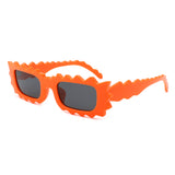 HS1309 - Rectangle Modern Spikes Irregular Wavy Square Wholesale Sunglasses