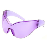 HW1014 - Futuristic Oversize Shield Wrap Around Tinted Wholesale Sunglasses