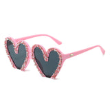 HS2172 - Heart Shape Fashion Glitter Wholesale Sunglasses
