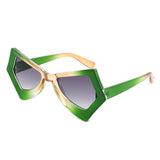 HS1303 - Geometric Sharp Irregular Women Fashion Wholesale Sunglasses