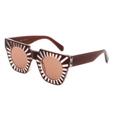 S1248 - Women Chunky Square Bright Fashion Wholesale Sunglasses