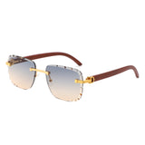 HJ2088 - Fashion Modern Rimless Irregular Square Wholesale Sunglasses