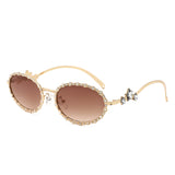 HJ3040 - Oval Retro Modern Diamond Star Round Wholesale Sunglasses