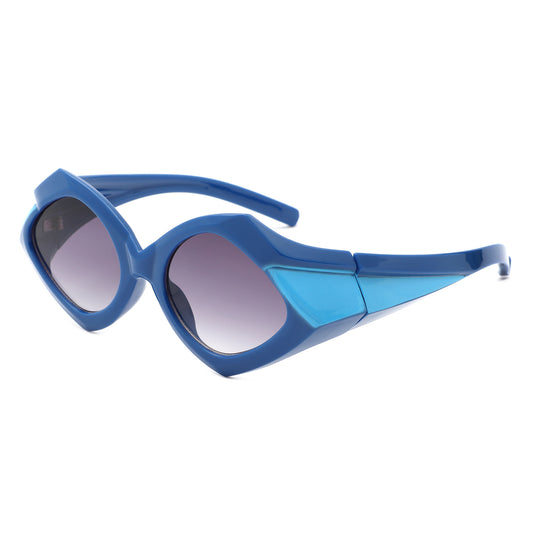 HS2177 - Geometric Fashion Polygon Triangle Wholesale Sunglasses