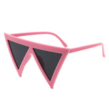 HS1358 - Irregular Fashion Flat Top Triangle Pointy Wholesale Sunglasses