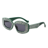 HS1336 - Square Rhinestone Fashion Geometric Wholesale Sunglasses