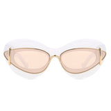 HS2190 - Oversize Chunky Fashion Irregular Cat Eye Wholesale Sunglasses