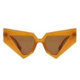 HS1357 - Oversize Fashion Chunky Geometric Cat Eye Wholesale Sunglasses