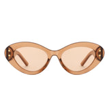 HS1331 - Oval Fashion Women Star Design Cat Eye Wholesale Sunglasses