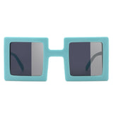 HS1317 - Square Two-Tone Tinted Bright Box Wholesale Sunglasses