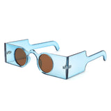 HS2176 - Retro Irregular Wide Bar Round Wholesale Sunglasses