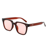 HS1326 - Square Retro Tinted Fashion Wholesale Sunglasses