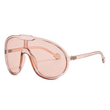 HS2171-1 - Oversize Fashion Curved Lens Aviator Wholesale Sunglasses