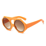 HS1335 - Geometric Chunky Fashion Round Wholesale Sunglasses