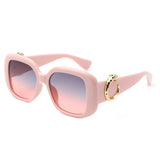 HS2181 - Women Chic Chunky Leopard Design Square Wholesale Sunglasses