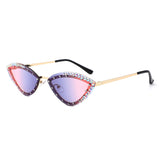 HW2070 - Luxury Rhinestone Cat Eye Fashion Women Wholesale Sunglasses