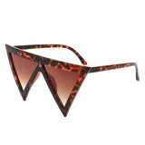 HS1358 - Irregular Fashion Flat Top Triangle Pointy Wholesale Sunglasses