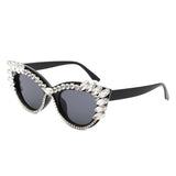 HS2184 - Women Fashion Rhinestone Luxury Cat Eye Wholesale Sunglasses