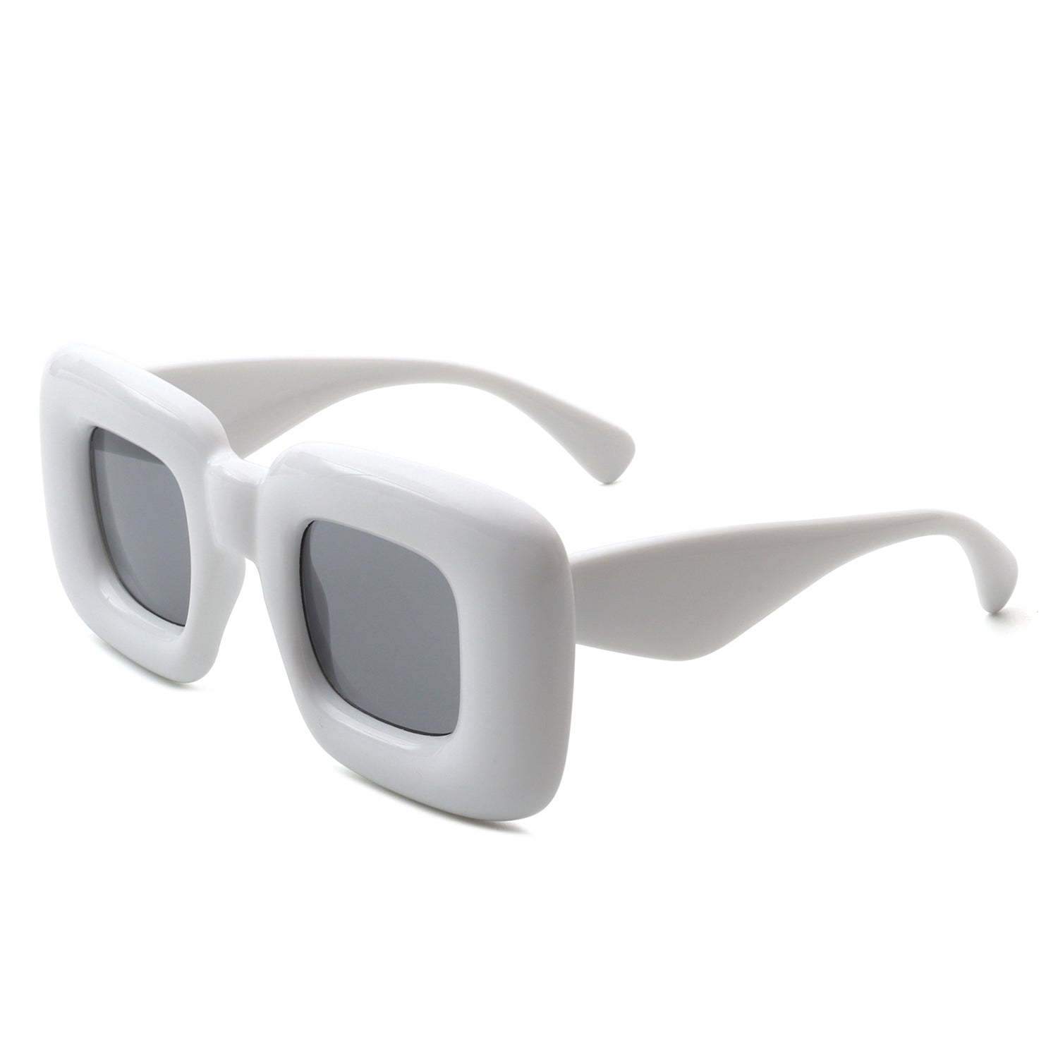Wholesale Simple Style Solid Color PC Square Full Frame Women's Sunglasses