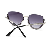 HJ3038 - Women Semi-Rimless Fashion Rhinestone Cat Eye Wholesale Sunglasses