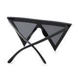 HS1358 - Irregular Fashion Flat Top Triangle Pointy Wholesale Sunglasses