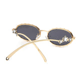 HJ3040 - Oval Retro Modern Diamond Star Round Wholesale Sunglasses