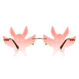 HW2036 - Frameless Party Gremlin Shape Novelty Wholesale Sunglasses