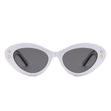 HS1331 - Oval Fashion Women Star Design Cat Eye Wholesale Sunglasses