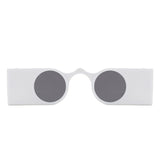 HS2176 - Retro Irregular Wide Bar Round Wholesale Sunglasses