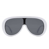 HS1324 - Oversize Bold Aviator Retro Round Wholesale Sunglasses