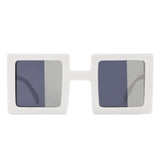 HS1317 - Square Two-Tone Tinted Bright Box Wholesale Sunglasses