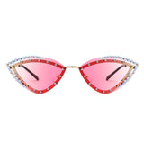 HW2070 - Luxury Rhinestone Cat Eye Fashion Women Wholesale Sunglasses