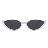 HS2193 - Retro Oval Semi-Rimless Round Wholesale Sunglasses